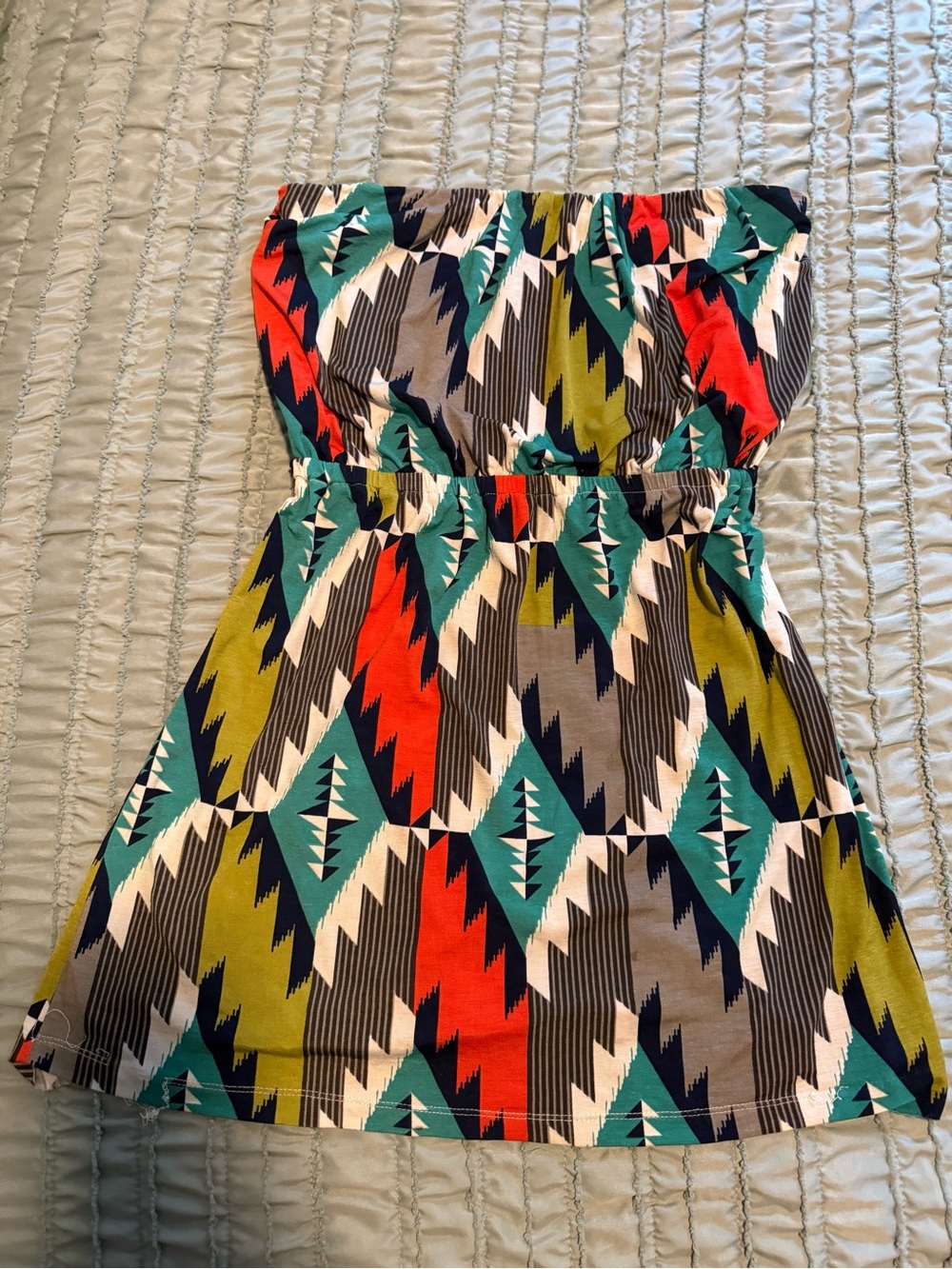 Three Hearts Strapless Dress in Red, Teal, Olive, Navy, Gray, White